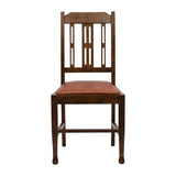 Lattice Back Dining Chair in Vintage Wood with Bison Tan Seat (6 Pack)