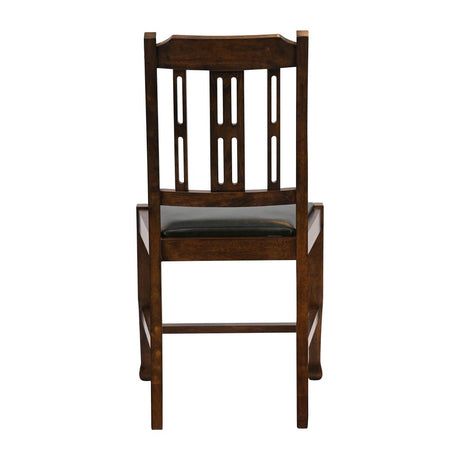 Lattice Back Dining Chair in Vintage Wood with Bison Cedar Seat (6 Pack)