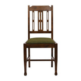 Lattice Back Dining Chairs in Vintage Wood with Shetland Forest Seat (6 Pack)