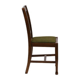 Lattice Back Dining Chairs in Vintage Wood with Shetland Forest Seat (6 Pack)