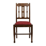 Lattice Back Dining Chair in Vintage Wood with Shetland Scarlett Seat (6 Pack)