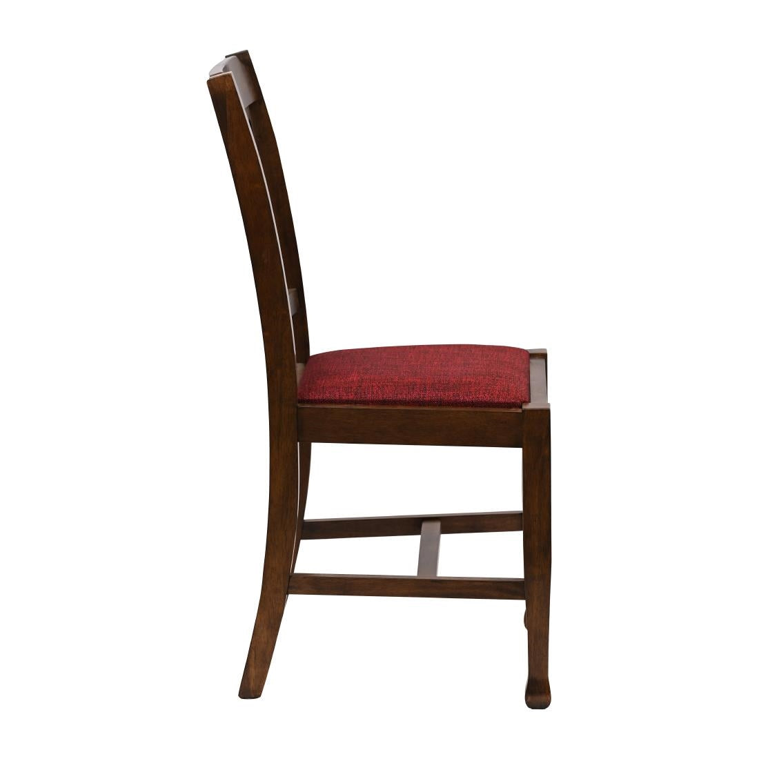 Lattice Back Dining Chair in Vintage Wood with Shetland Scarlett Seat (6 Pack)