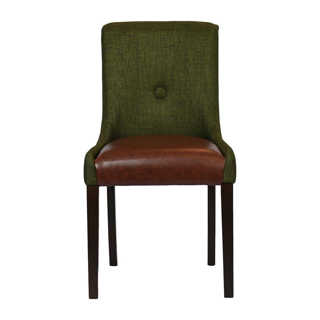Bath Walnut Dining Chair with Forest Back & Espresso Seat (6 Pack)