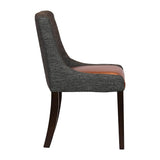 Bath Walnut Dining Chair with Smoke Back & Tan Seat (6 Pack)