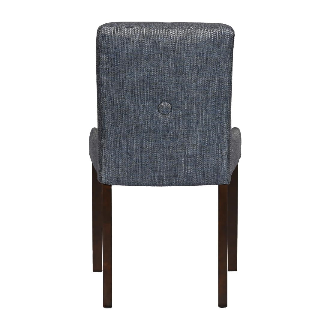 Bath Walnut Dining Chair with Sea Back & Tan Seat (6 Pack)
