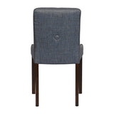 Bath Walnut Dining Chair with Sea Back & Tan Seat (6 Pack)