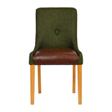 Bath Soft Oak Dining Chair with Forest Back & Espresso Seat (6 Pack)
