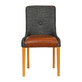 Bath Soft Oak Dining Chair with Smoke Back & Tan Seat (6 Pack)