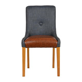 Bath Soft Oak Dining Chair with Sea Back & Tan Seat (6 Pack)