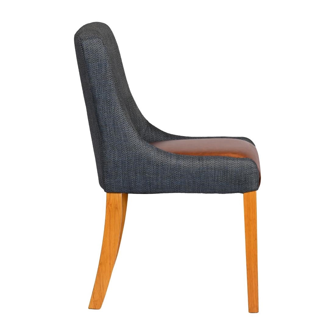 Bath Soft Oak Dining Chair with Sea Back & Tan Seat (6 Pack)