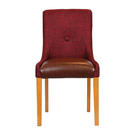 Bath Soft Oak Dining Chair with Scarlett Back & Espresso Seat (6 Pack)