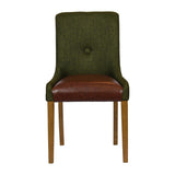 Bath Weathered Oak Dining Chair with Forest Back & Espresso Seat (6 Pack)