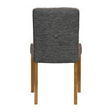 Bath Weathered Oak Dining Chair with Smoke Back & Tan Seat (6 Pack)