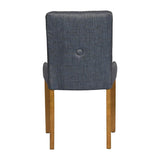 Bath Weathered Oak Dining Chair with Sea Back & Tan Seat (6 Pack)