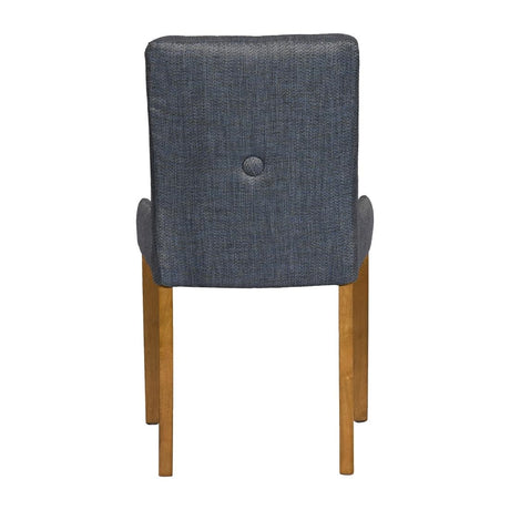 Bath Weathered Oak Dining Chair with Sea Back & Tan Seat (6 Pack)