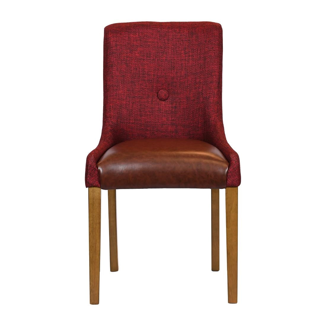 Bath Weathered Oak Dining Chair with Scarlett Back & Espresso Seat (6 Pack)