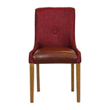 Bath Weathered Oak Dining Chair with Scarlett Back & Espresso Seat (6 Pack)
