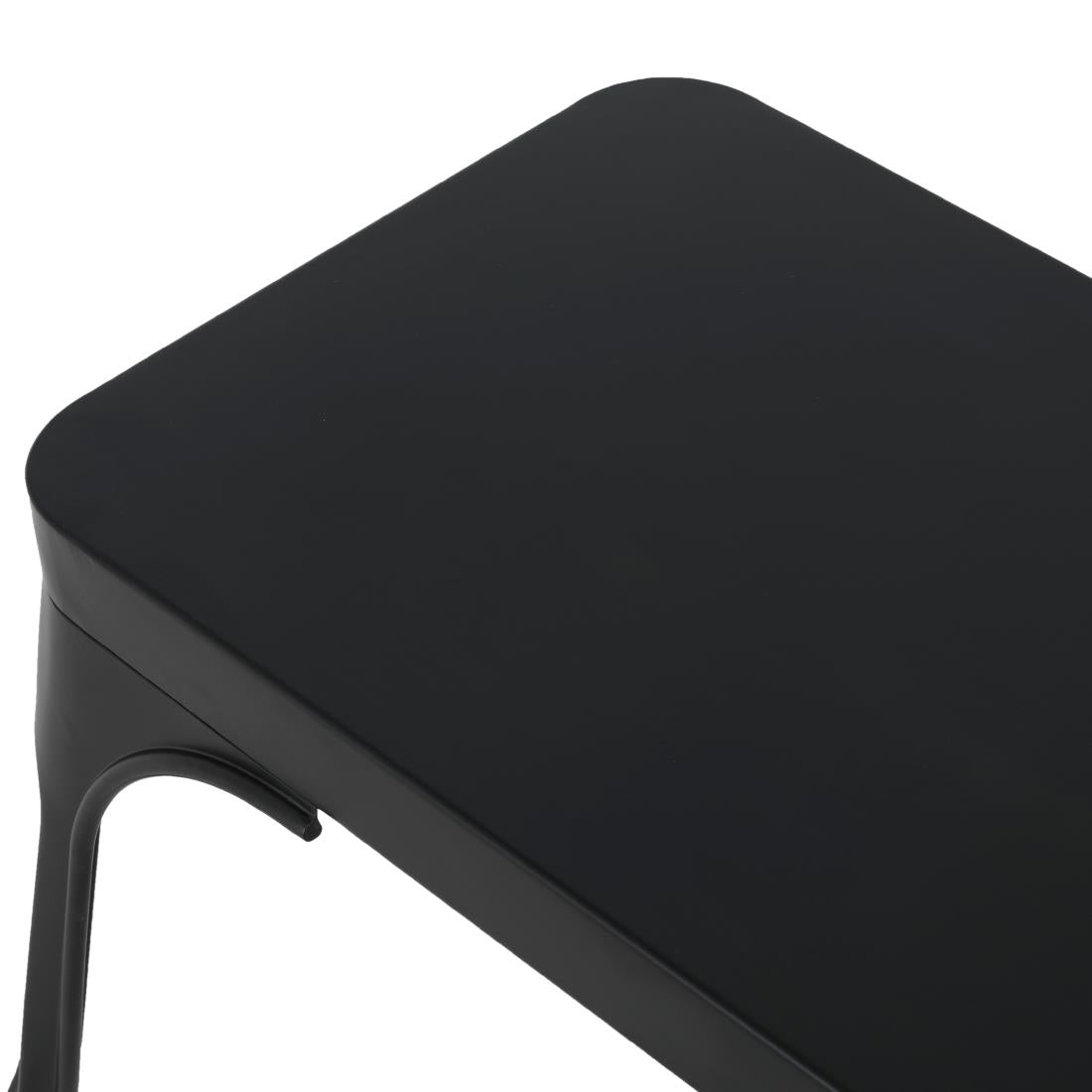 Bolero Bistro Metal Benches Black 1000mm (2 Pack)
