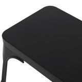 Bolero Bistro Metal Benches Black 1000mm (2 Pack)