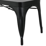 Bolero Bistro Metal Benches Black 1000mm (2 Pack)