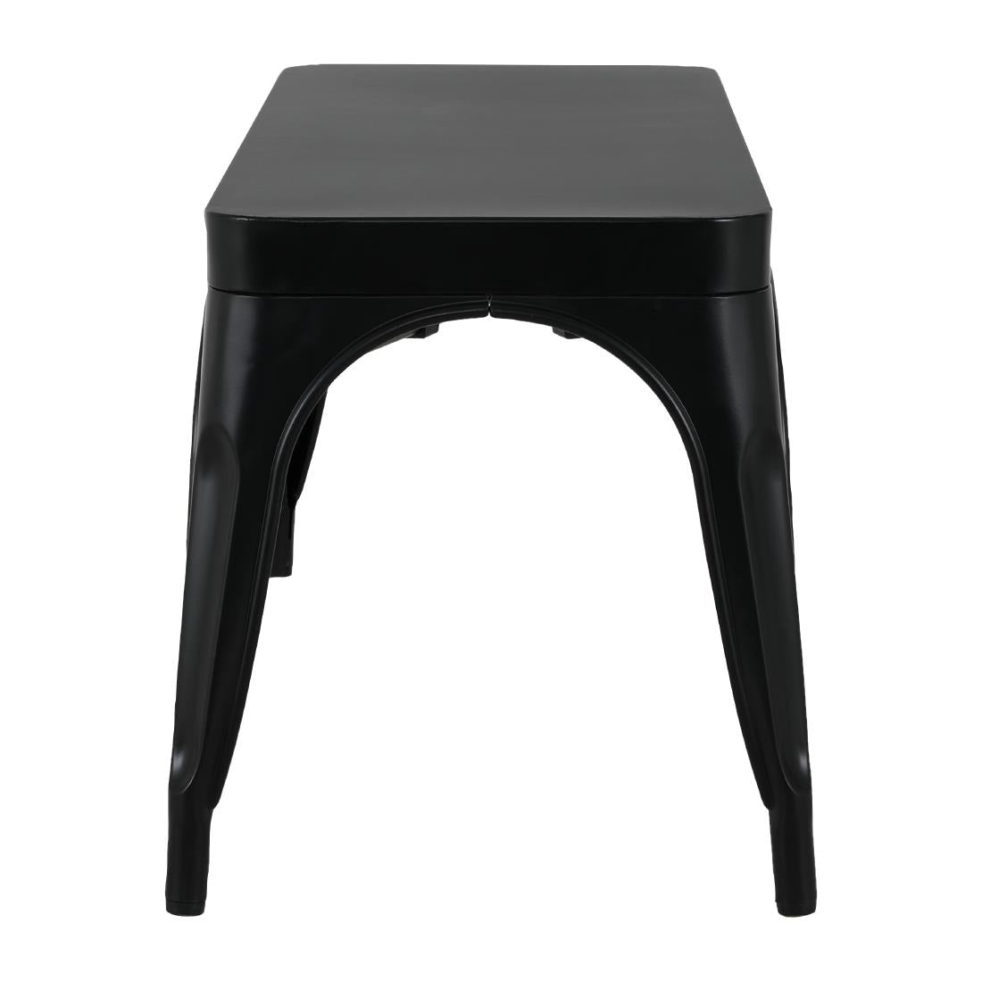 Bolero Bistro Metal Benches Black 1000mm (2 Pack)