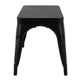 Bolero Bistro Metal Benches Black 1000mm (2 Pack)