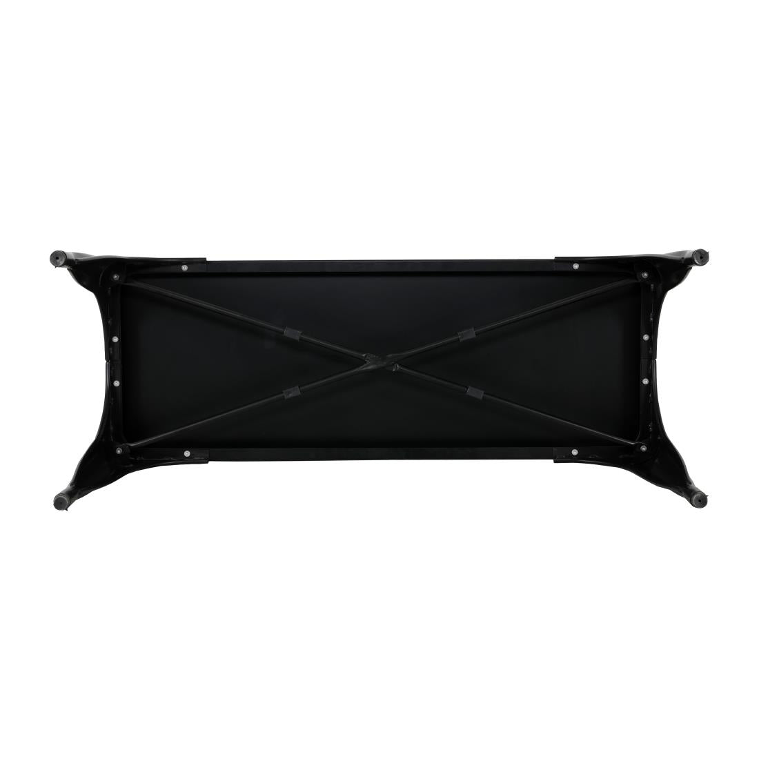 Bolero Bistro Metal Benches Black 1000mm (2 Pack)