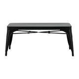 Bolero Bistro Metal Benches Black 1000mm (2 Pack)