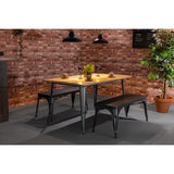 Bolero Bistro Metal Benches Gunmetal 1000mm (2 Pack)