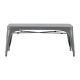 Bolero Bistro Metal Benches Gunmetal 1000mm (2 Pack)