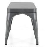 Bolero Bistro Metal Benches Gunmetal 1000mm (2 Pack)