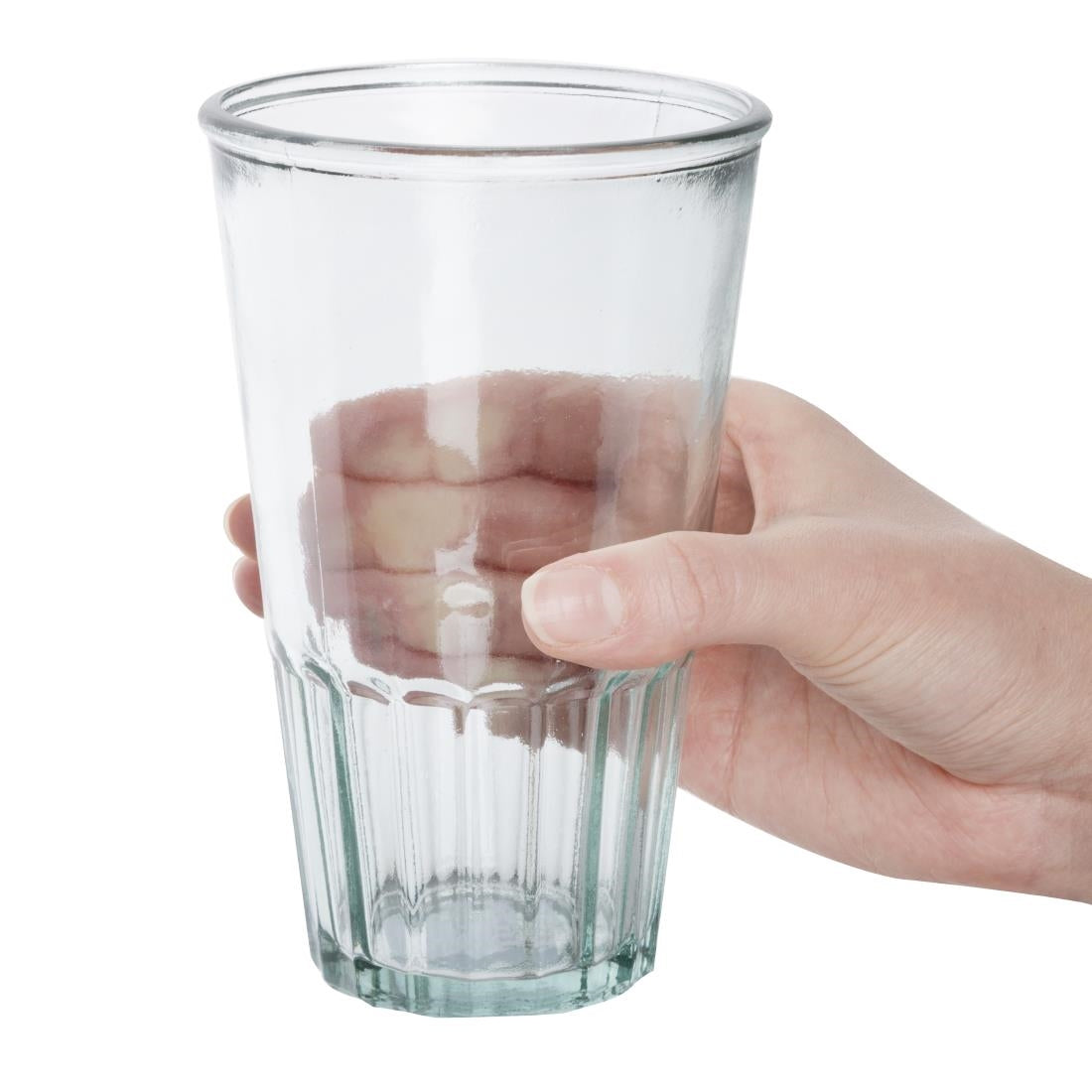 Olympia Recycled Glass Fluted Hi Ball Tumblers 500ml (6 Pack)