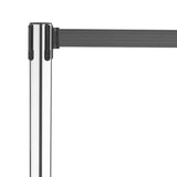 Bolero Polished Stainless Steel Black Strap Barriers 3m (2 Pack)