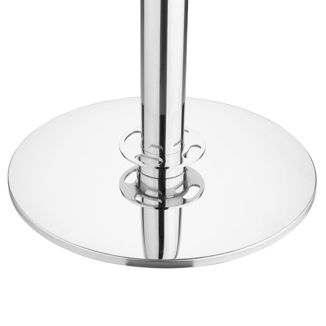 Bolero Flat Base Barrier Banner Posts Polished Stainless Steel (2 Pack)