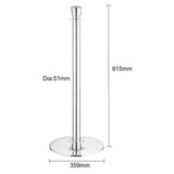 Bolero Flat Base Barrier Banner Posts Polished Stainless Steel (2 Pack)