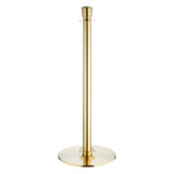 Bolero Flat Base Barrier Banner Posts Brushed Brass (2 Pack)