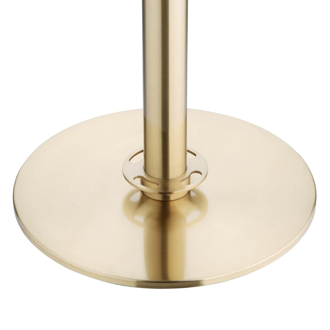 Bolero Flat Base Barrier Banner Posts Brushed Brass (2 Pack)