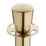 Bolero Flat Base Barrier Banner Posts Brushed Brass (2 Pack)