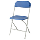 Bolero Folding Polypropylene Chairs Blue (10 Pack)