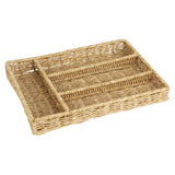 Olympia Polywicker Cutlery Organiser Light Brown 340x250mm