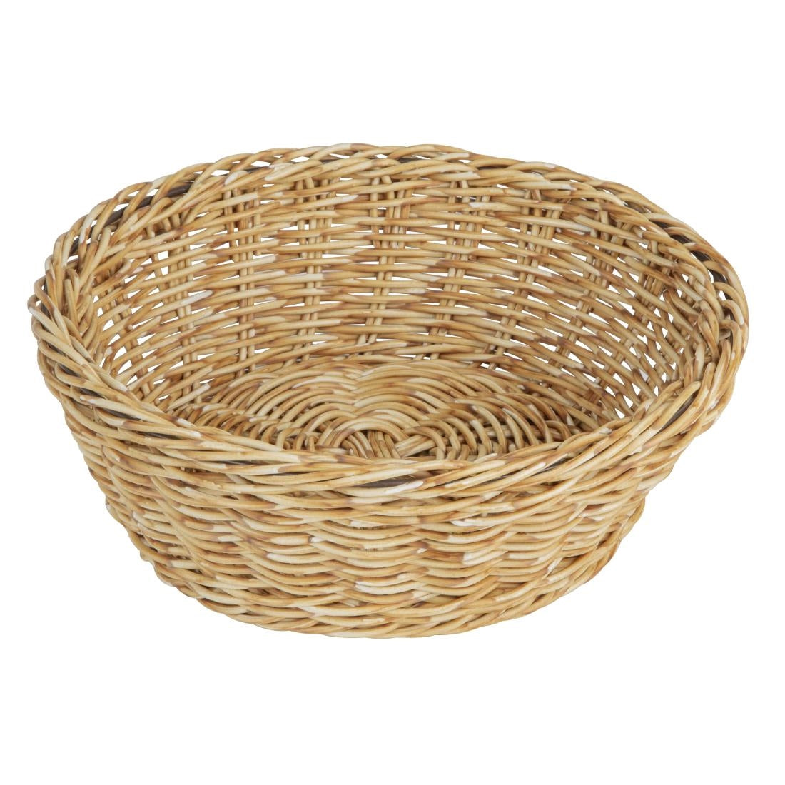 Olympia Polywicker Round Basket Light Brown 220mm