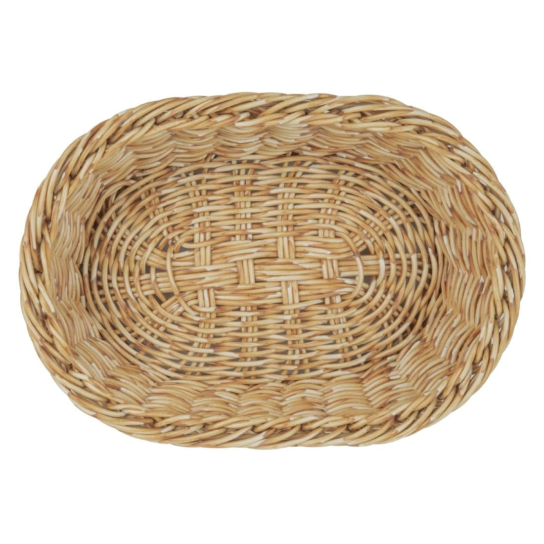 Olympia Polywicker Oval Basket Light Brown 240x170mm