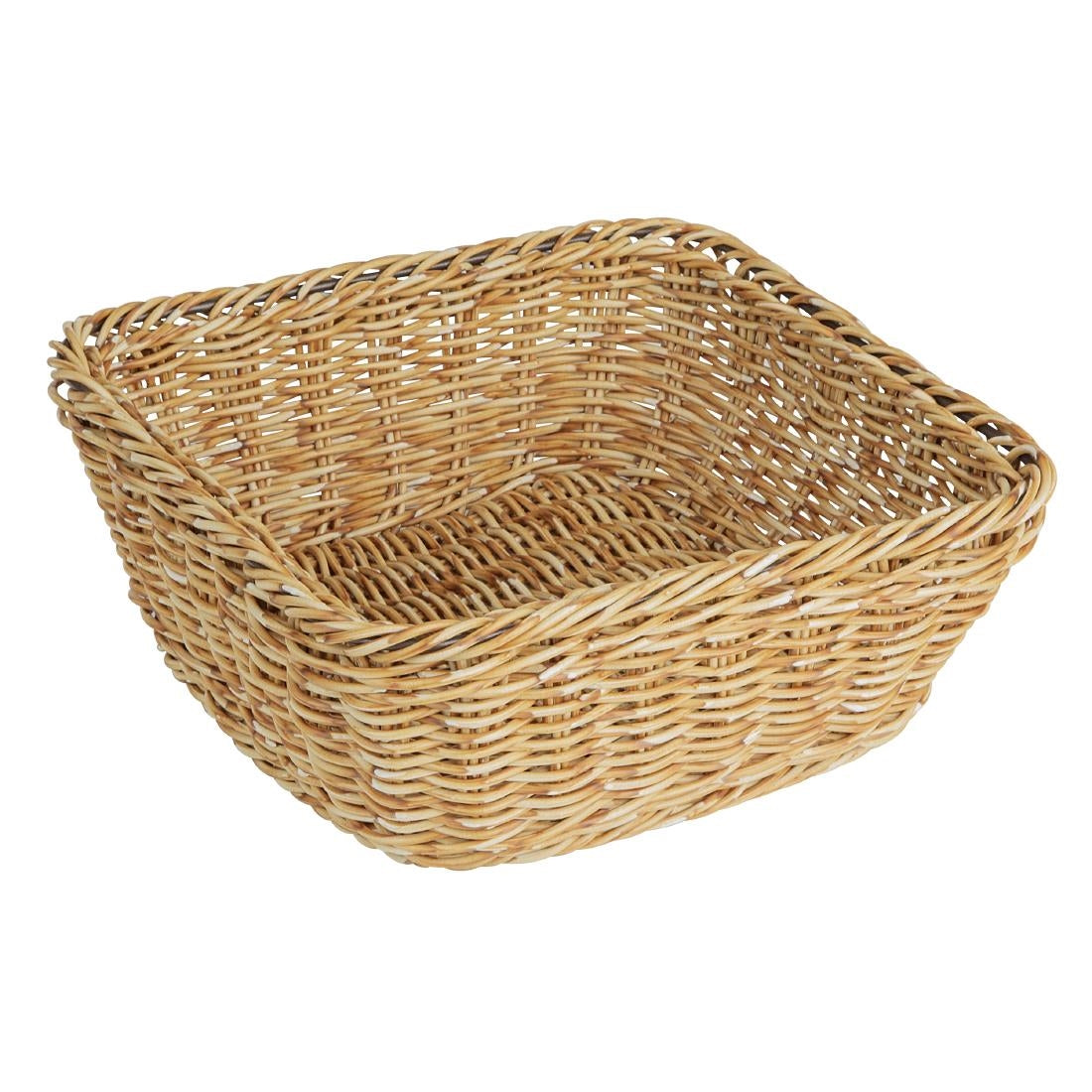 Olympia Polywicker Square Basket Light Brown 230x230mm
