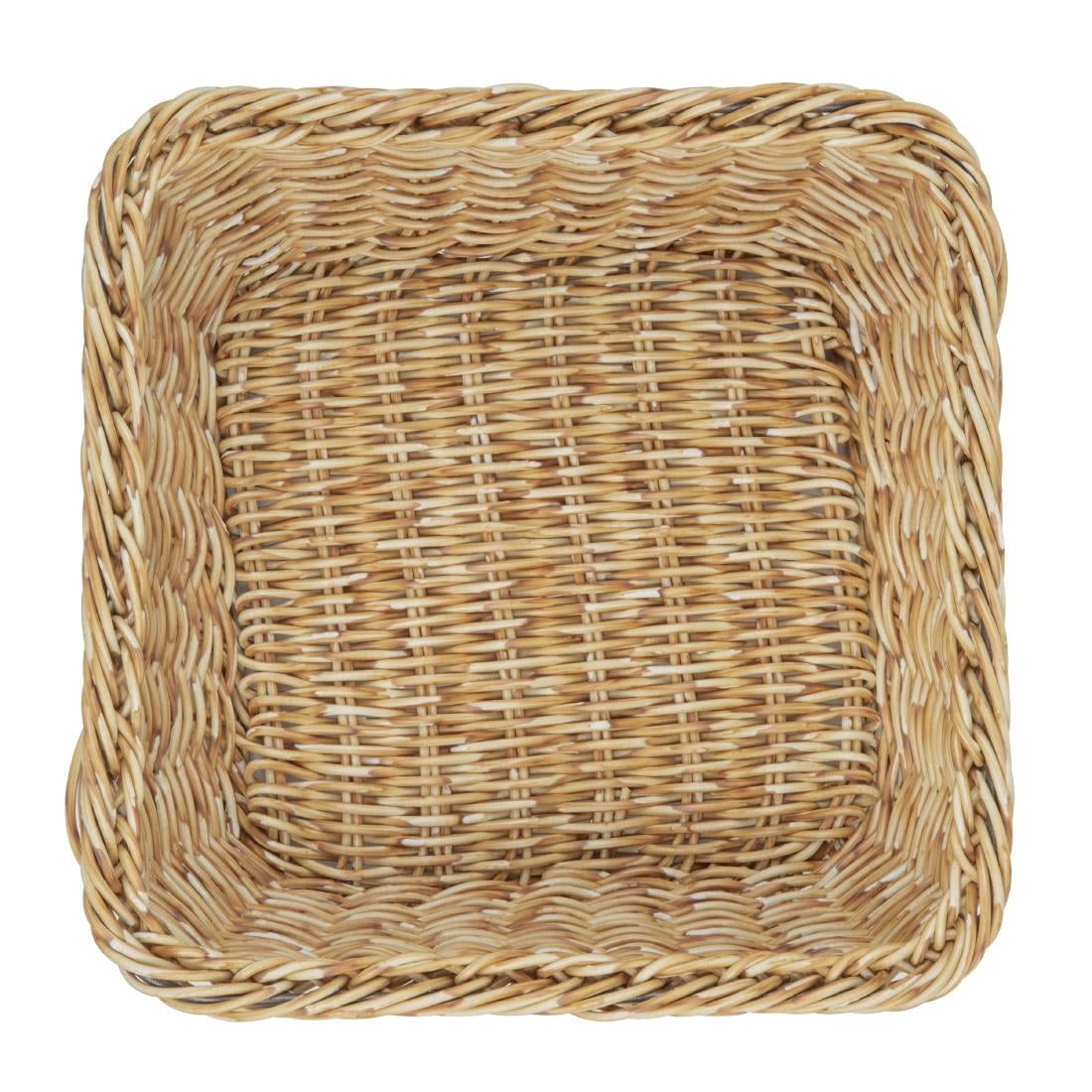 Olympia Polywicker Square Basket Light Brown 230x230mm