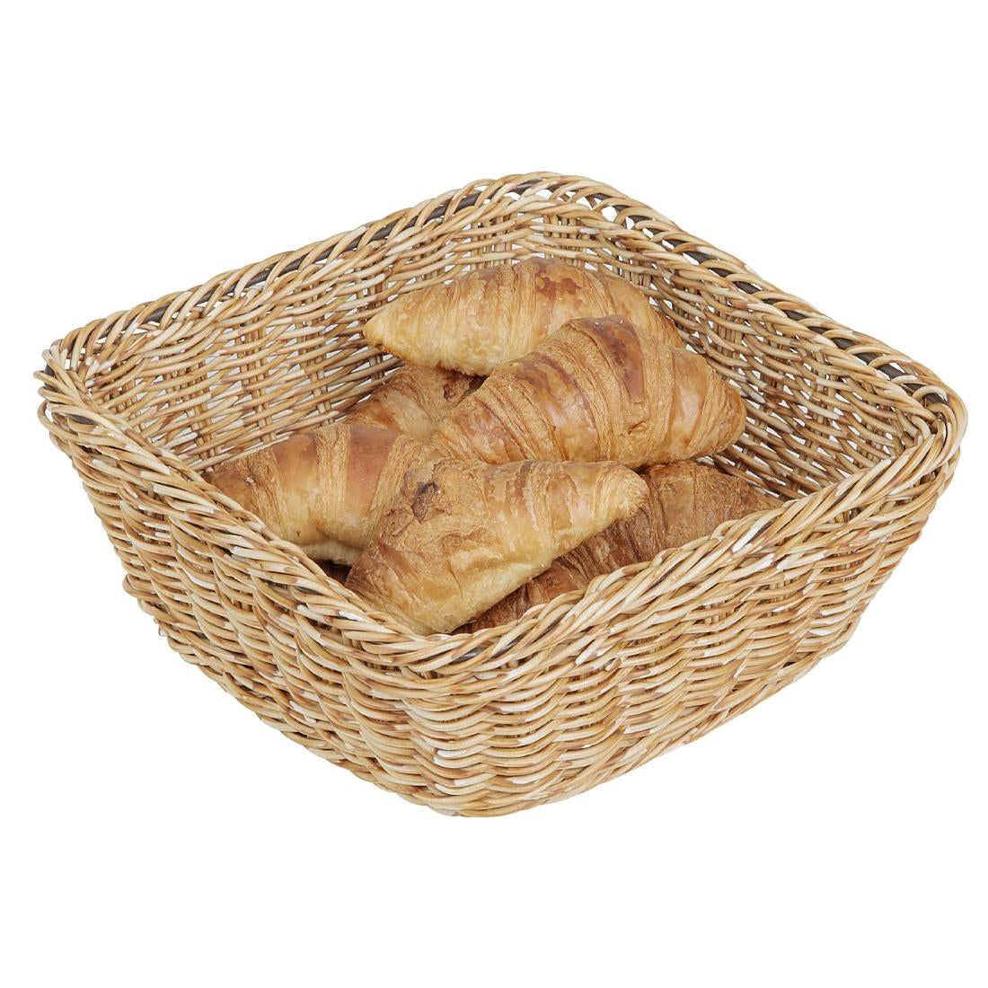 Olympia Polywicker Square Basket Light Brown 230x230mm