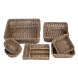 Olympia Polywicker Cutlery Organiser Dark Brown 340x250mm