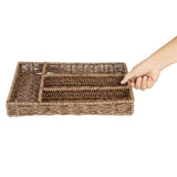 Olympia Polywicker Cutlery Organiser Dark Brown 340x250mm