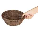 Olympia Polywicker Round Basket Dark Brown 220mm