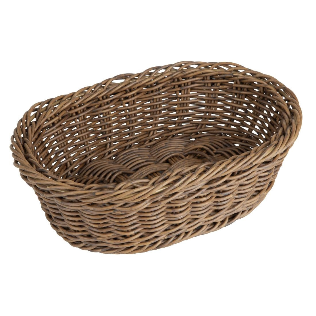 Olympia Polywicker Oval Basket Dark Brown 240x170mm