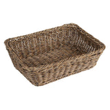 Olympia Polywicker Rectangular Basket Dark Brown 300x230mm